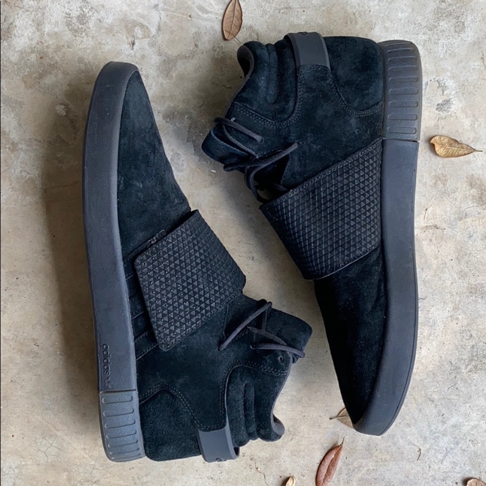 Adidas Originals Tubular High-tops All-Black Sz 13